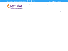 Tablet Screenshot of leftfootcoaching.com
